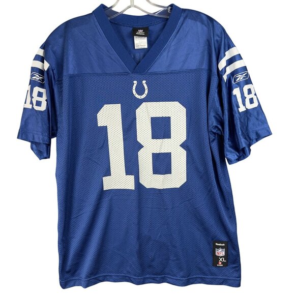 Reebok Colts Peyton Manning #18  Jersey Blue XL 18-20 NFL Team Apparel - Picture 1 of 8